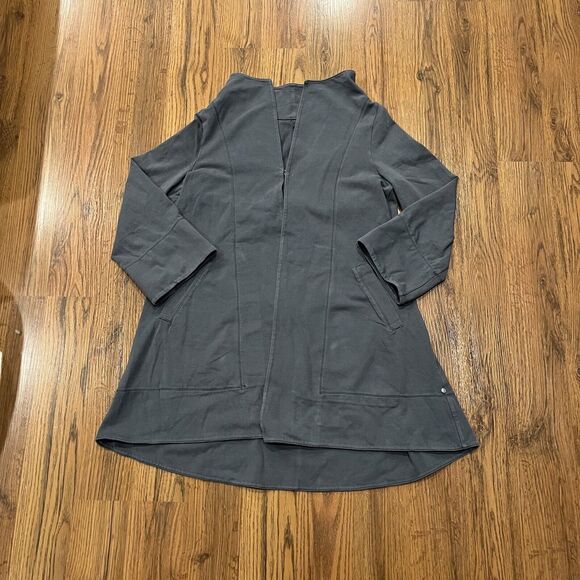 Neon Buddha Jacket Women’s XS Gray Open Pockets 3/4 Sleeves Cardigan - Picture 1 of 5